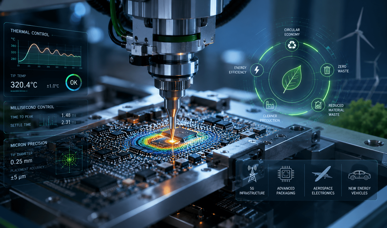MS-1600 rework station use cases for electronic repair and assembly benches