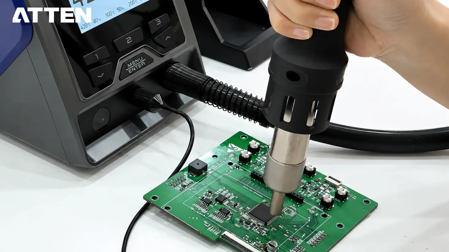 Desoldering & Rework | ATTEN Hot Air Station Series