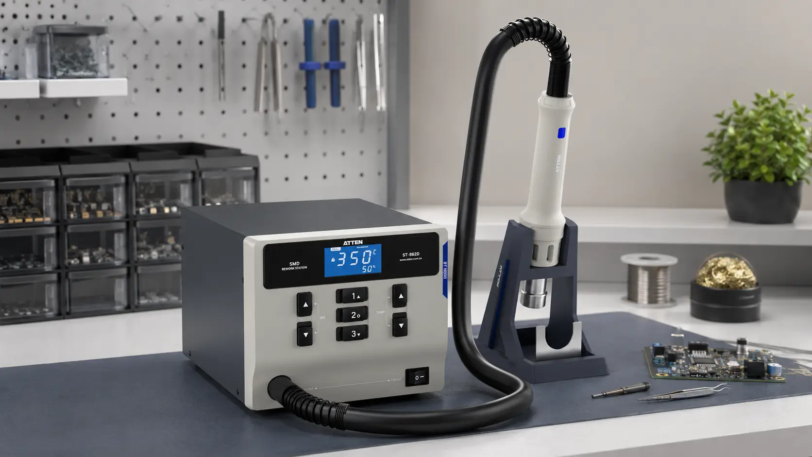 ST-862D Hot Air Station Role In Electronic Workbench Rework Planning